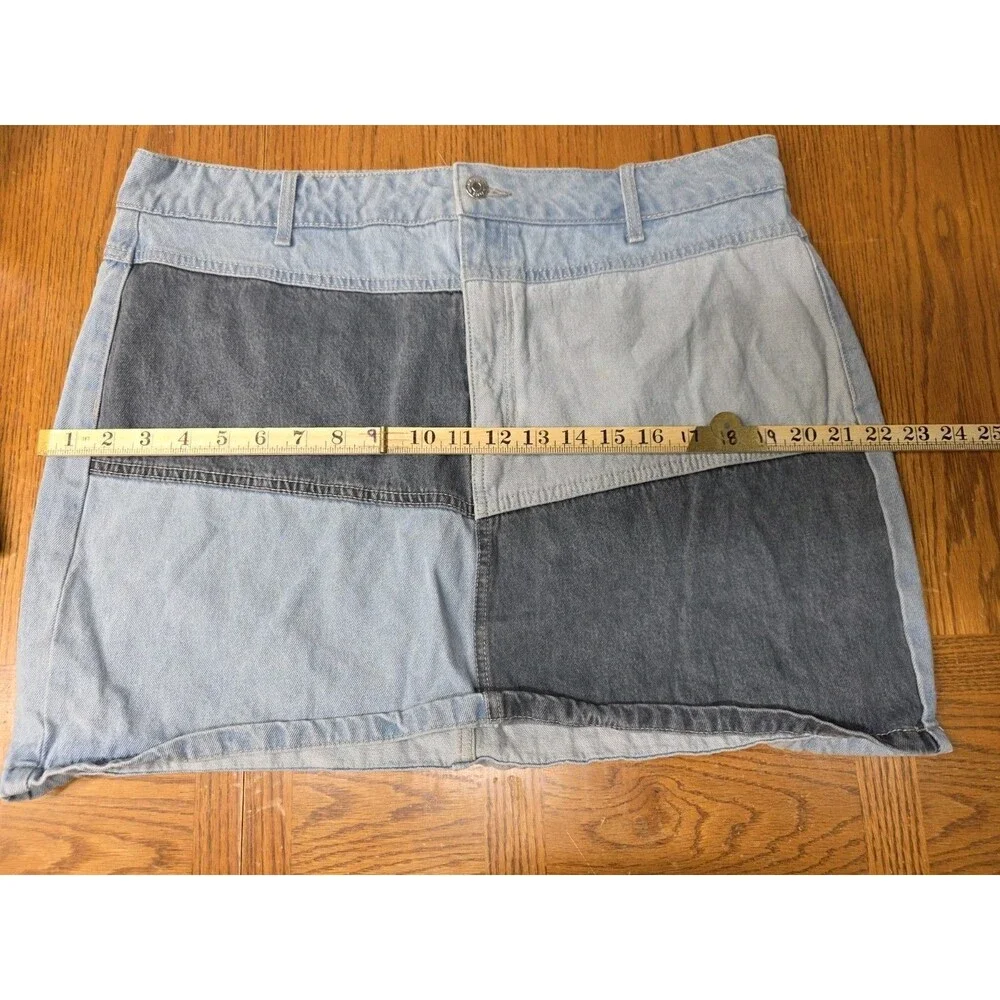 Wild Fable Colorblock Denim Short Skirt Women's Size 16